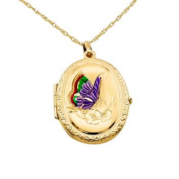 9ct Gold 3.6g 18 inch Locket with Chain